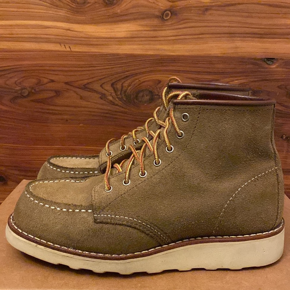Red Wing Heritage Women, Olive Mohave Moc Toe- Size 6 - Picture 3 of 8